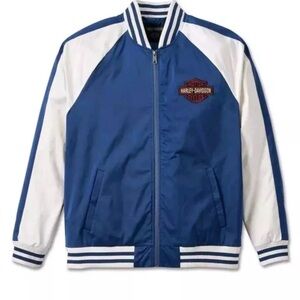 Harley-Davidson Men's Club Crew Casual Jacket-Woven Blue 97440-23VM Sz M